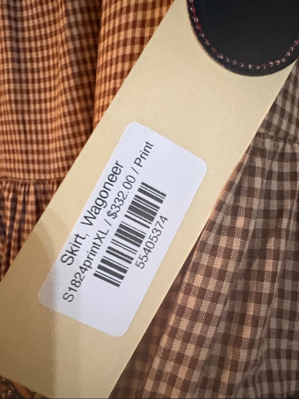 Double D Ranch Brown Mini Skirt with Colorful Wagon Embroidery - Picture 9 of 9